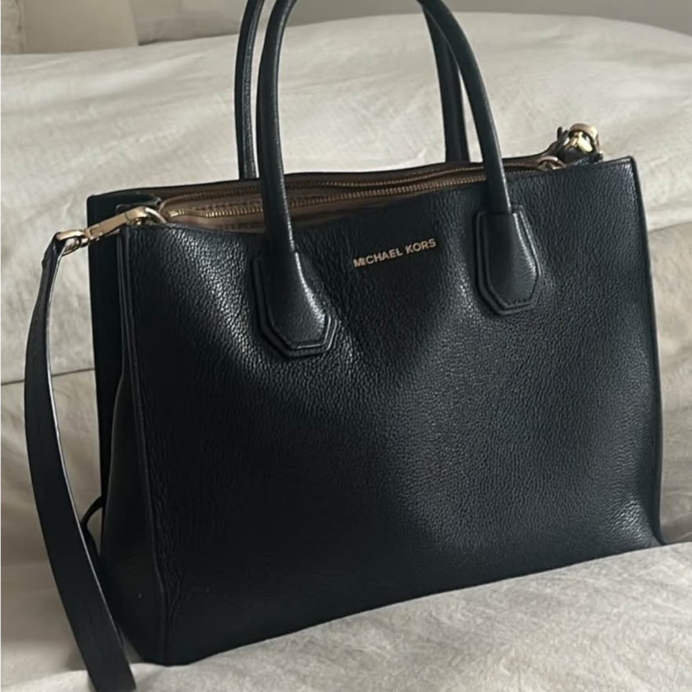 Michael Kors Black Leather Satchel
